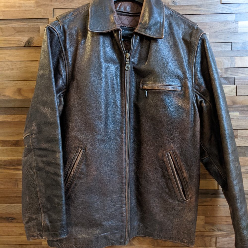 Wilson Leather Vintage Style Car Coat with Quilted Thinsulate Liner